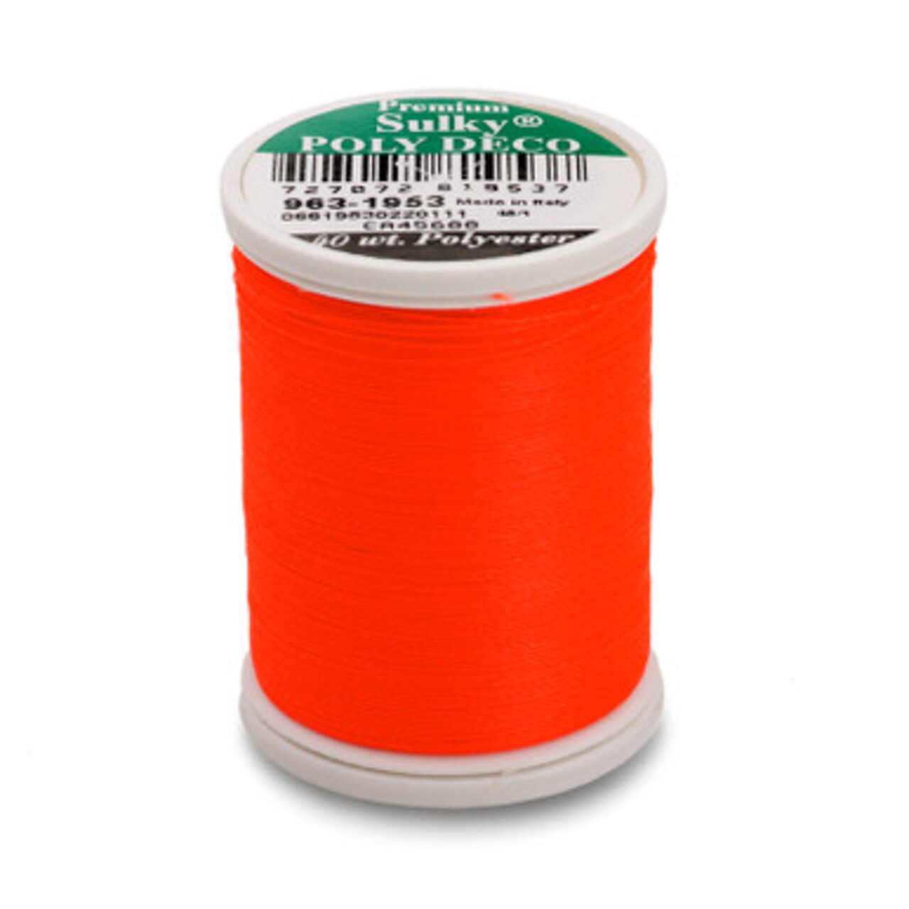 Sulky 40 Wt. Poly Deco Thread - Neon Tangerine - 900 yd. Spool